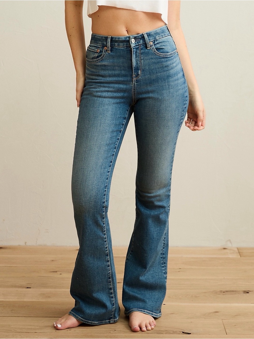 American Eagle Curvy High Rise Flare Jeans